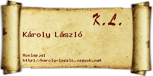 Károly László névjegykártya